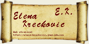Elena Krečković vizit kartica
